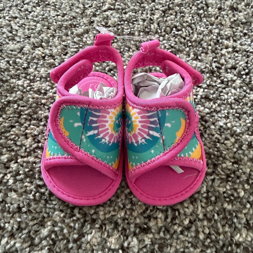Toddler Pink Tie-Dye Pattern Sandals